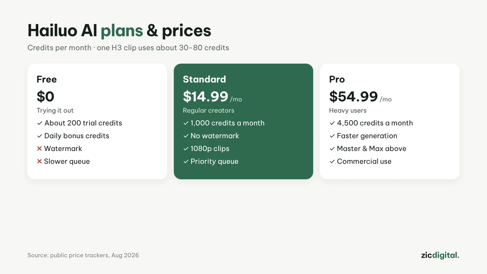 Hailuo AI plans